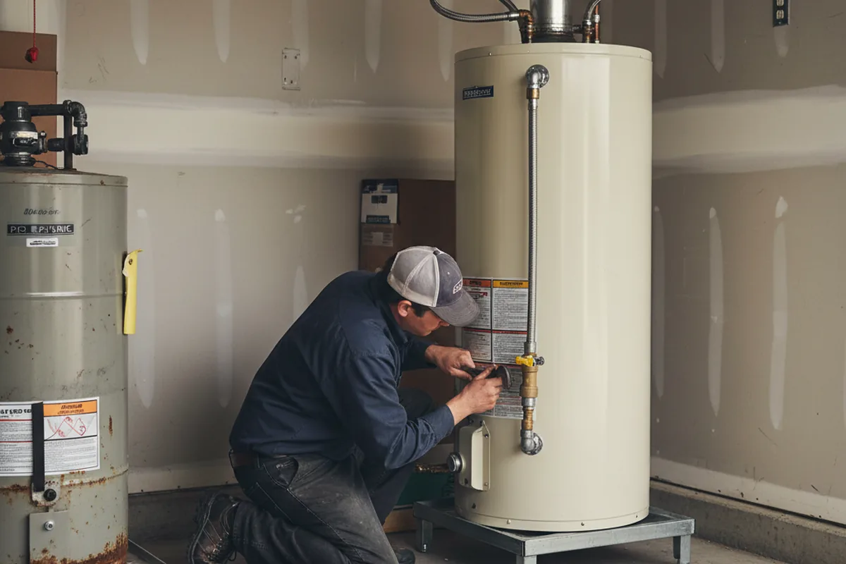 Water heater and shutoff valve replacement in White Mills