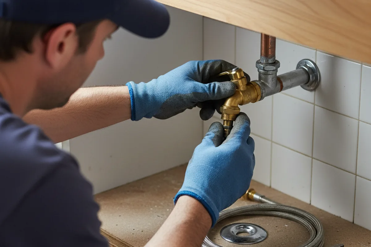 Shutoff valve and fitting work during Emergency Plumbing in White Mills